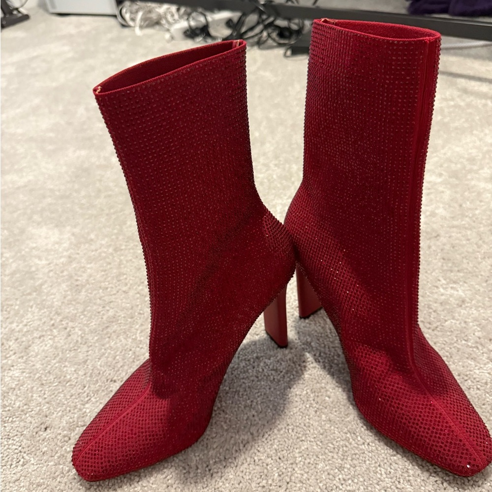 Aldo Red Heeled Boots